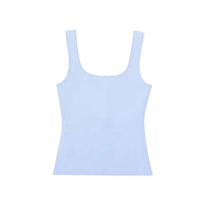 Tops Women's 2025 New Summer Knit Tops Fashion Elastic Slim Knit Elegant Holiday Young Women Tops Street Chic Student Camis Tops