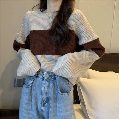 Tops Sweaters For Women With Headings Ladies Sweater Pullover Cropped Autumn 2025 Trend Cute Kawaii Black Knitted High Quality