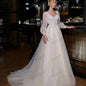 Gorgeous Wedding Dresses Vintage Bridal Gowns Lace Appliques Long Puff Sleeves Robes Backless 2025 Vestidos De Novia Customized