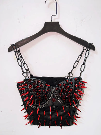 Cross Tops e girl clothes Gothic Tank Tops Punk Tank Tops  vintage tops y2k clothes y2k crop top gothic clothesRivets Tank Tops