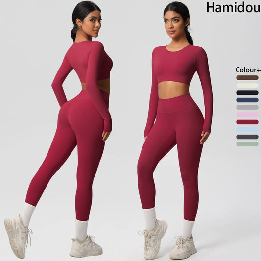 Yoga Suit Sports Set Gym Push Up Shockproof High Intensity Pilates Clothes Women Breathable Quick Drying Women's Yoga Pants