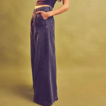 Fashion Vintage High Waist Wide Leg Jeans Women Loose Denim Pants Female Daily Commuter Casual Flared Trousers Trend Streetwear