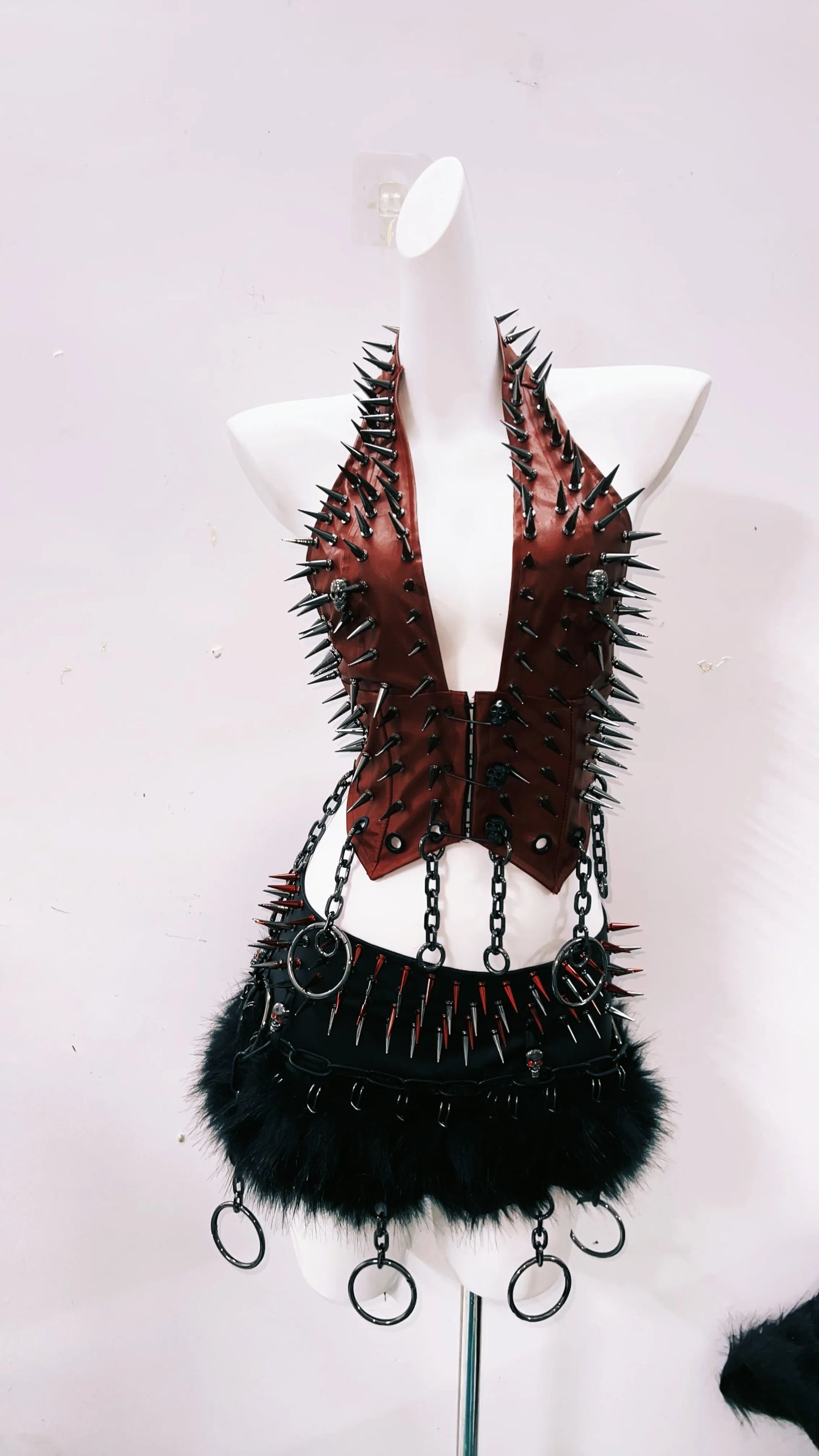 Gothic Tank Tops Punk Tank Tops halter topy2k clothes y2k crop top gothic clothes y2k top rivetTank Tops Skull top vintage tops