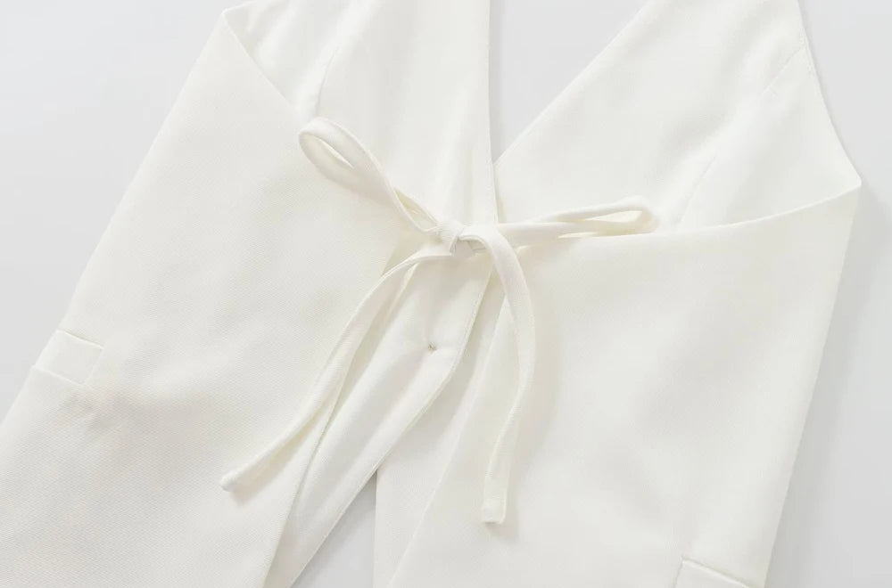 Front Button Tank Tops for Women, Tied Halter Neck, Backless, Female Camis, Sexy Fashion