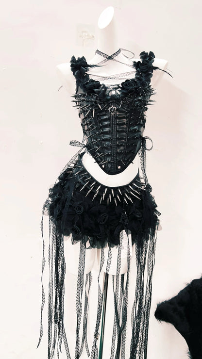 Gothic Tank Tops Punk Tops y2k clothes y2k crop top gothic clothes LaceTank Tops rivet Tank Tops CrossTank Tops harajuku Tops