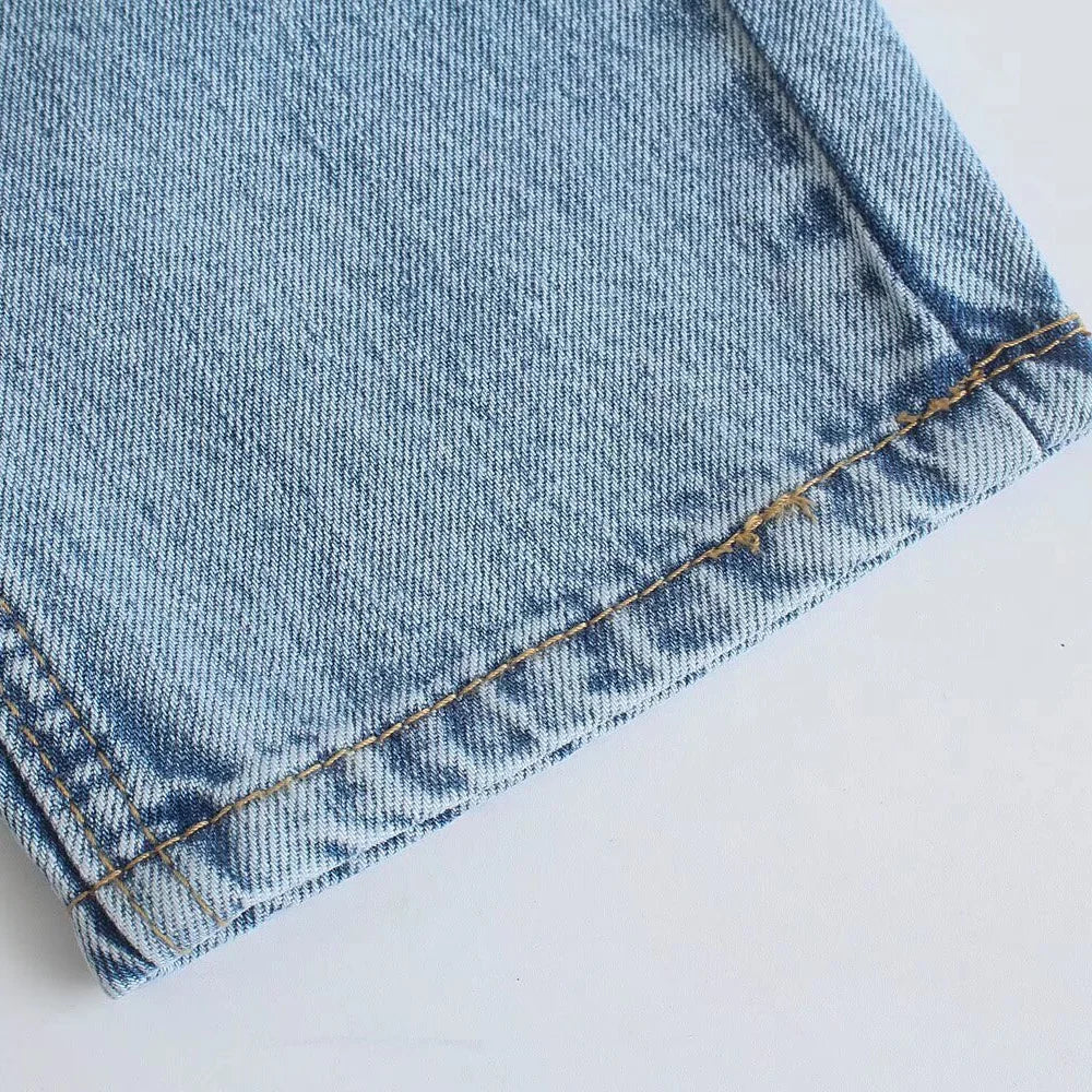 2024 Spring New Women's Fashion and Elegance Versatile Loose and Comfortable Straight leg Jeans