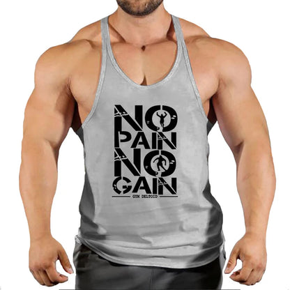 Gym Clothing Mens Bodybuilding Hooded Tank Top Cotton Sleeveless Vest Sweatshirt Fitness Workout Sportswear Tops Male Suspenders