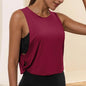 Women Sleeveless Yoga Tops Breathable Blouse Cover Up Gym Workout Cool T-Shirt Running Short Tank Crop Top Athletic Vest