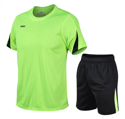 2 Piece Men's Quick Dry Gym Fitness Badminton Sports Suit Clothes Running Jogging Sportswear Workout Workout Set Sportswear