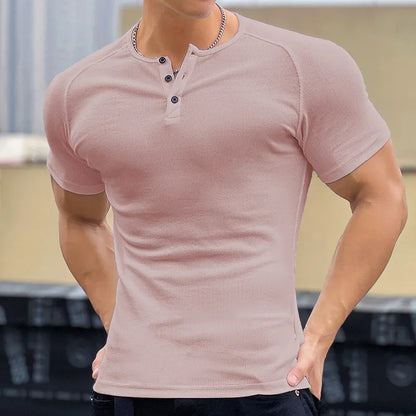 Gym Men's Summer Sports Quick Dry Tight Muscle Short Sleeve T-shirt Fitness Training Casual Tops Slim Man Bodybuilding Clothing