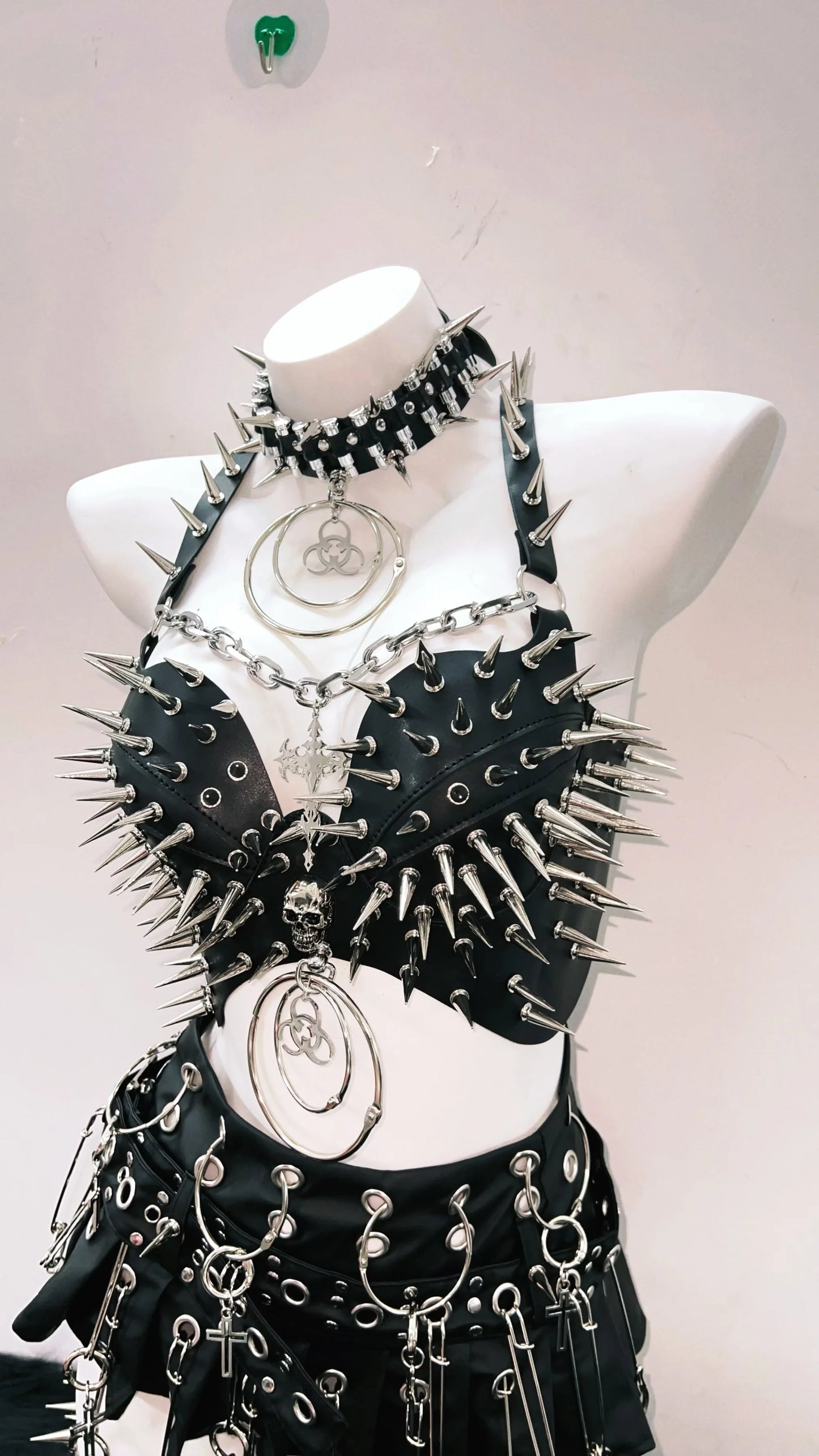 Rivet Tank Tops  Gothic Tank Tops Punk Tank Tops y2k clothes y2k crop top gothic clothes Skull top vintage tops  y2k fashion