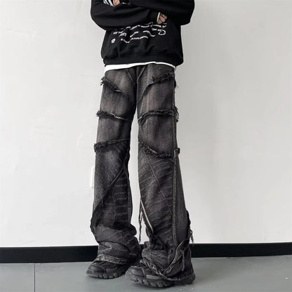 Streetwear Baggy Jeans Y2K Hip Hop Retro Baggy Jeans Men Jeans Wide Leg Oversize Denim pants Denim Trousers Cargo Jeans