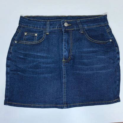 Womens Denim Short Skirts Jeans Straight High Waist Casual Sexy Girls Slim Mini Lovely Basic Vintage Students Streetwears