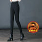 Elastic Waist Jeans Women New Fashion High-waist Stretch Pants Versatile Casual Pencil Solid-color Trousers