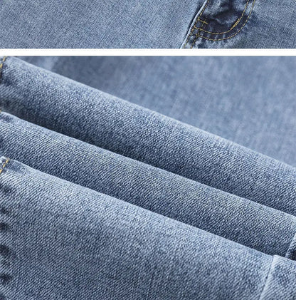 Black Grey Jeans Women's Slimming Cropped Pants Chic Versatile Student Short Trousers Long Pants Slim Fit Sihouette Smoothing