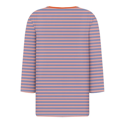 Tops For Women Women'S T Shirt Tee Print Button 3/4 Sleeve Daily Weekend Fashion Basic V Neck Regular Top Ropa De Mujer New