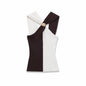 Women New Halter Tops Fashion Metal Decoration Crop Top Woman Sleeveless Knitted Short Tops For Women Sexy Party Top