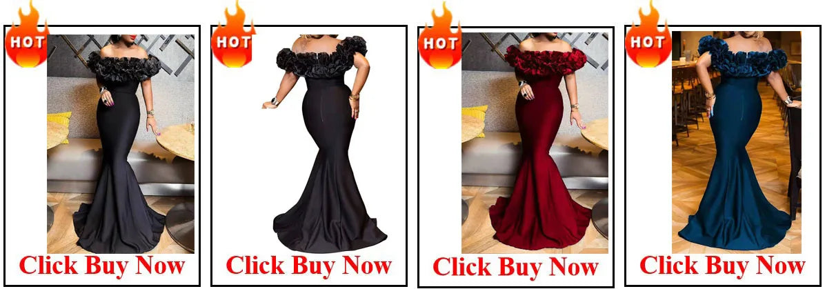 Plus Size Evening Dresses for Women African Luxury Sequin Gown Elegant Turkey Wedding Party Long Dress Ankara Ladies Clothing