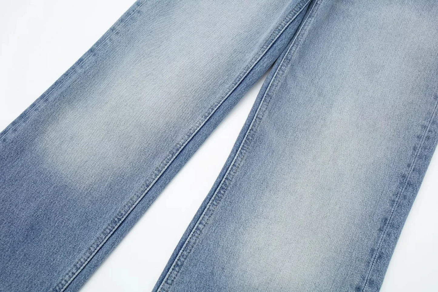 HH Female Fashion Denim Jeans Loose Solid Long Pants With Gradient All Match Streetwear Mujer Casual Baggy Chic Trousers