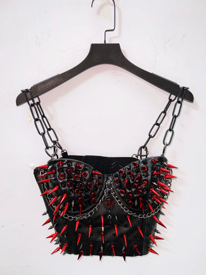 Cross Tops e girl clothes Gothic Tank Tops Punk Tank Tops  vintage tops y2k clothes y2k crop top gothic clothesRivets Tank Tops