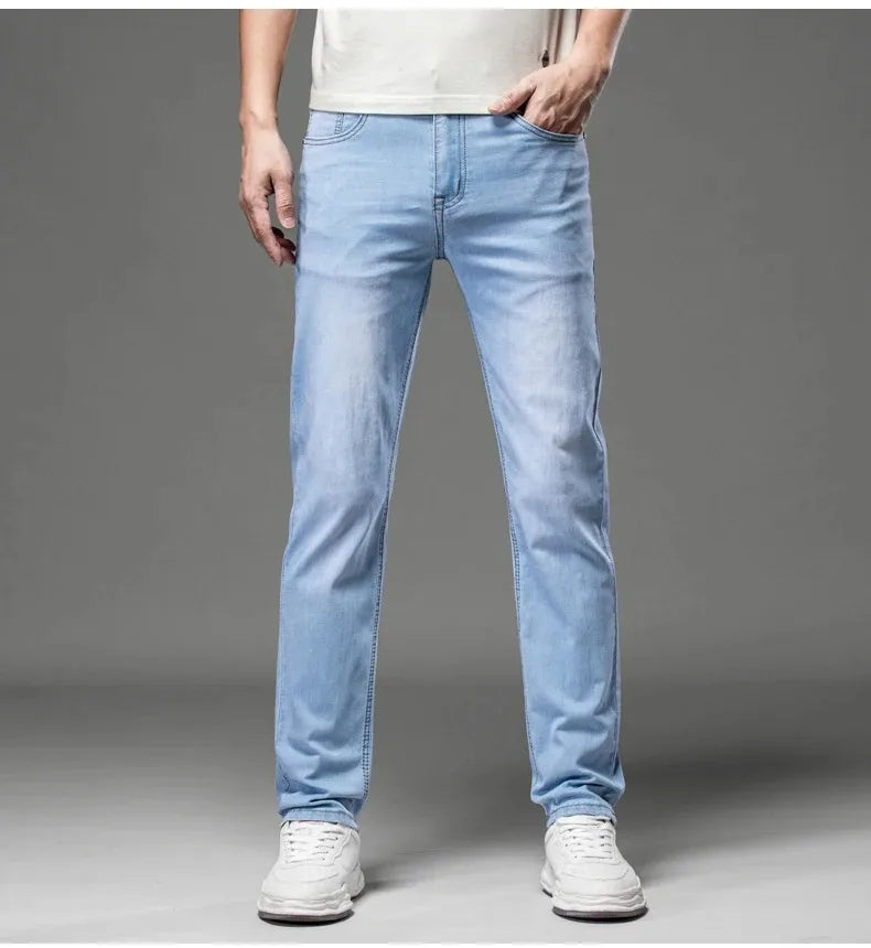 2025 Brand Jeans Summer Style Utr Thin Light  Men's Jeans Fashion Male Casual Denim Men's Jeans Slim Wholesale Jeans