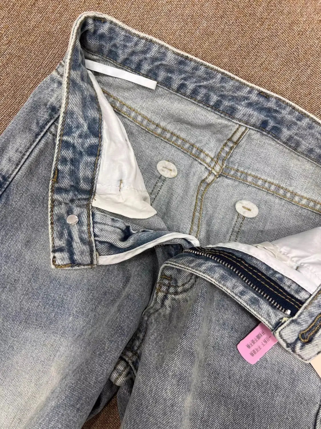 Baggy Jeans Women Clothing Street Retro Washing and Aging Ripped Jeans for Women Casual Wide-leg High Waisted Jeans Woman Pants