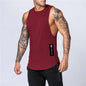 Gym Clothing Mens Bodybuilding Fitness Muscle Tank Tops Summer Cotton Breathable Sleeveless T-Shirts Sport Casual Loose Singlets