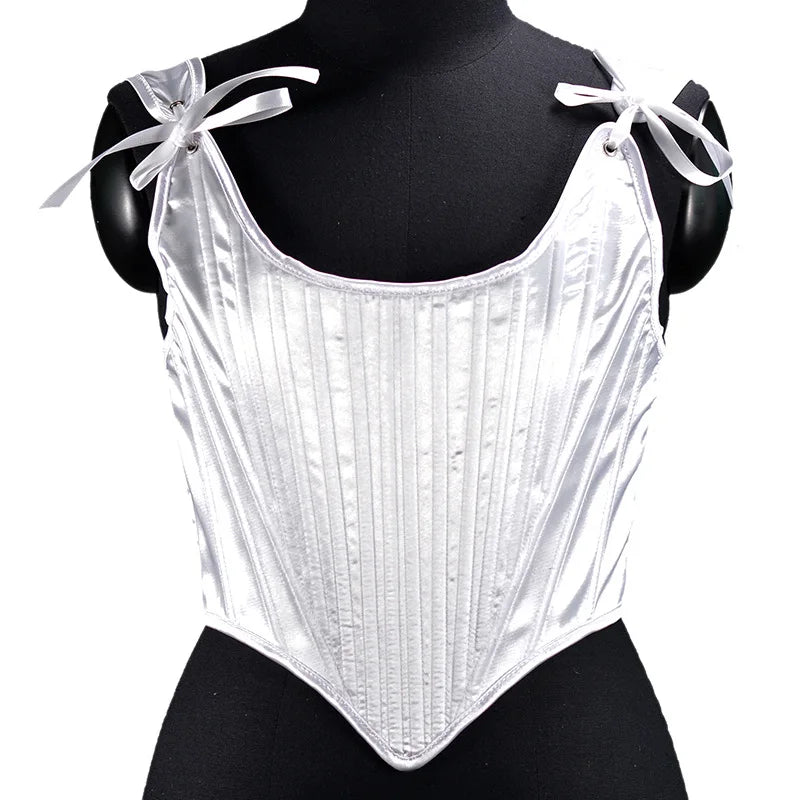 Corset Tops for Women Renaissance Boned Overbust Bustier Corset Top