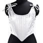 Corset Tops for Women Renaissance Boned Overbust Bustier Corset Top
