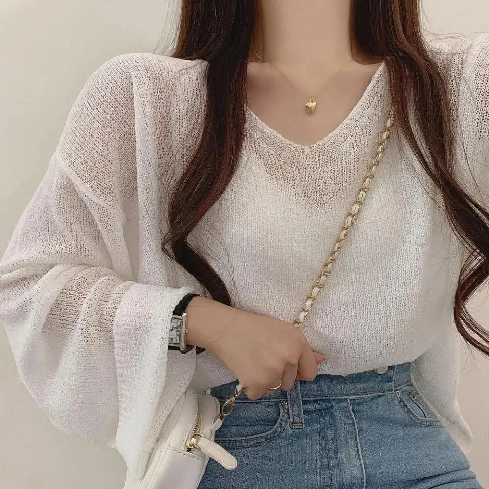 Tops Sweaters For Women With Headings Ladies Sweater Pullover Cropped Autumn 2025 Trend Cute Kawaii Black Knitted High Quality