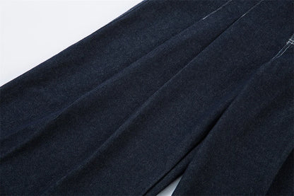 Pleated Baggy Jeans Men Loose Wide Leg Jeans Trousers Streetwear Harajuku Hip Hop Jeans Denim Pants