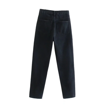 2024 Spring New Women's Fashion and Elegance Versatile Loose and Comfortable Straight leg Jeans