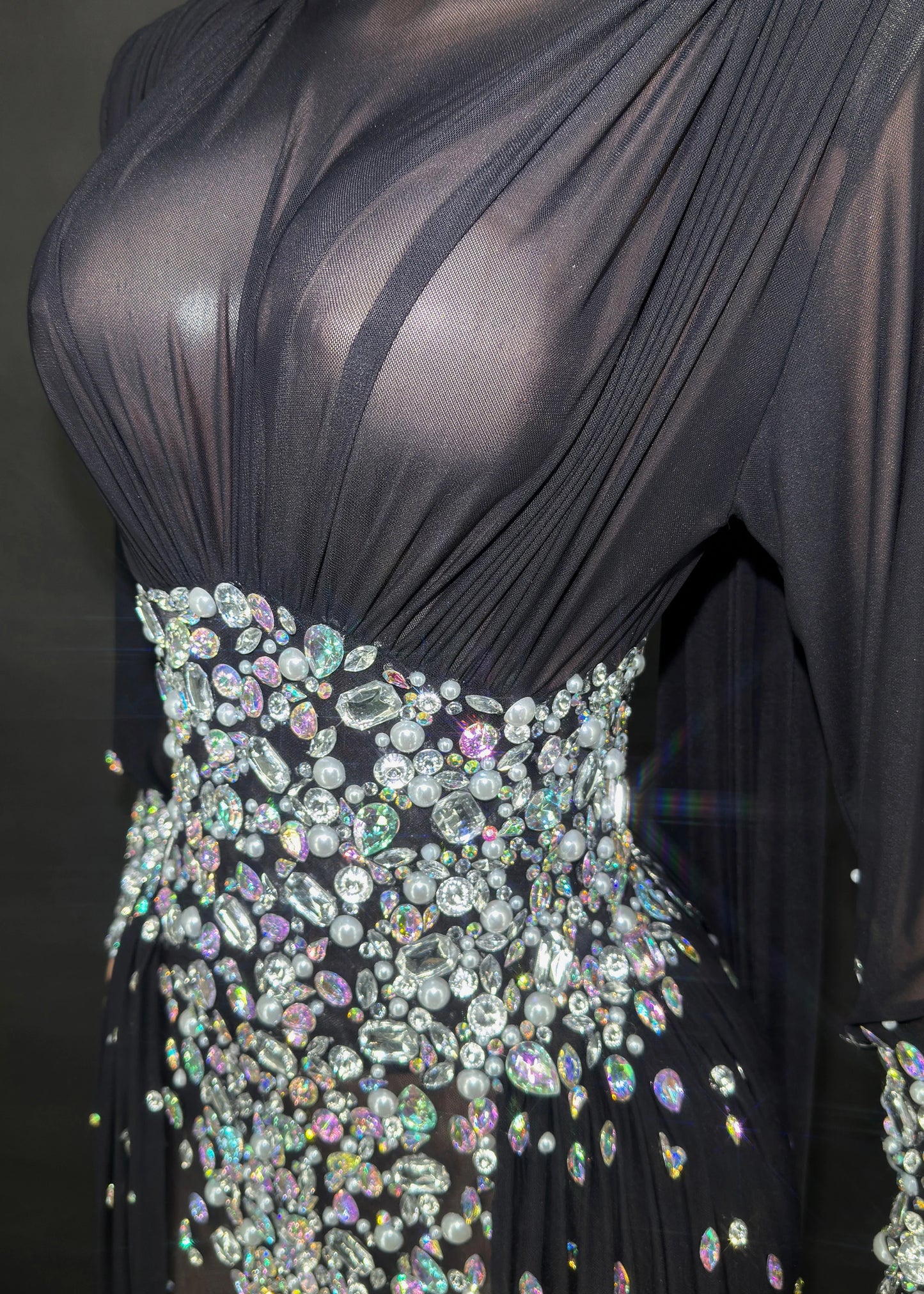 ZD Customized Prom Dresses 2025 One Shoulder Evening Dress Mother Gowns Long Sleeves Beads Crap Pleated Wedding Party Dresses