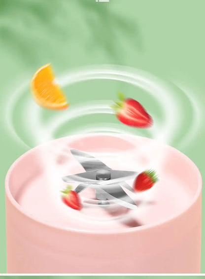 Portable Electric Juicer Cup 6 Blades USB Milkshake Blender Mini Fruit Milk Mixer Fresh Juice Sport Bottle for On-the-Go