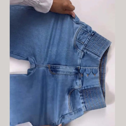 2024 Fashion Straight Elastic Jeans Women Mid Waist Skinny Denim Pants Y2K Trousers Shaping Butt Lift Slim-fit Jeans