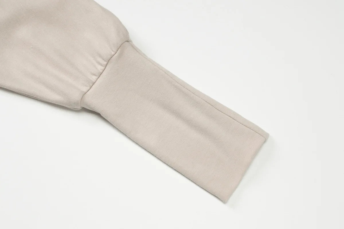 Fashion Off Shoulder Sheer Mini Dress Outfits For Women Hot Sexy Long Sleeve Ruched Party Dresses Bodycon Solid Color Robe Femme