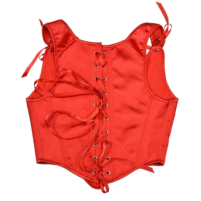 Corset Tops for Women Renaissance Boned Overbust Bustier Corset Top