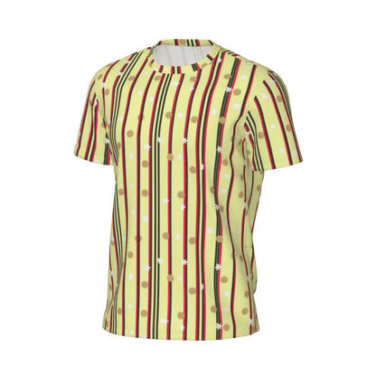 Gym T Shirt For Mens Retro Dots And Stripes T Shirts Fashion Blue Line Design Summer Tees O Neck Basic Graphic Clothes Plus Size