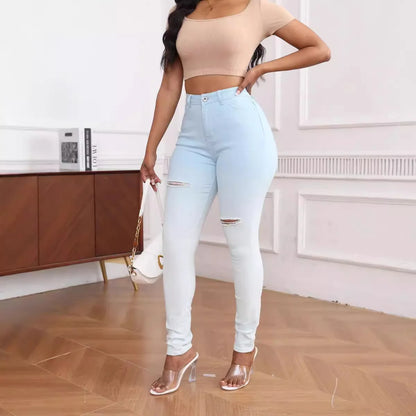 Skinny Jeans Women Pencil Pants Super Stretch Denim Sexy Slim Women Fashion Fashion Waist Retro Commuter