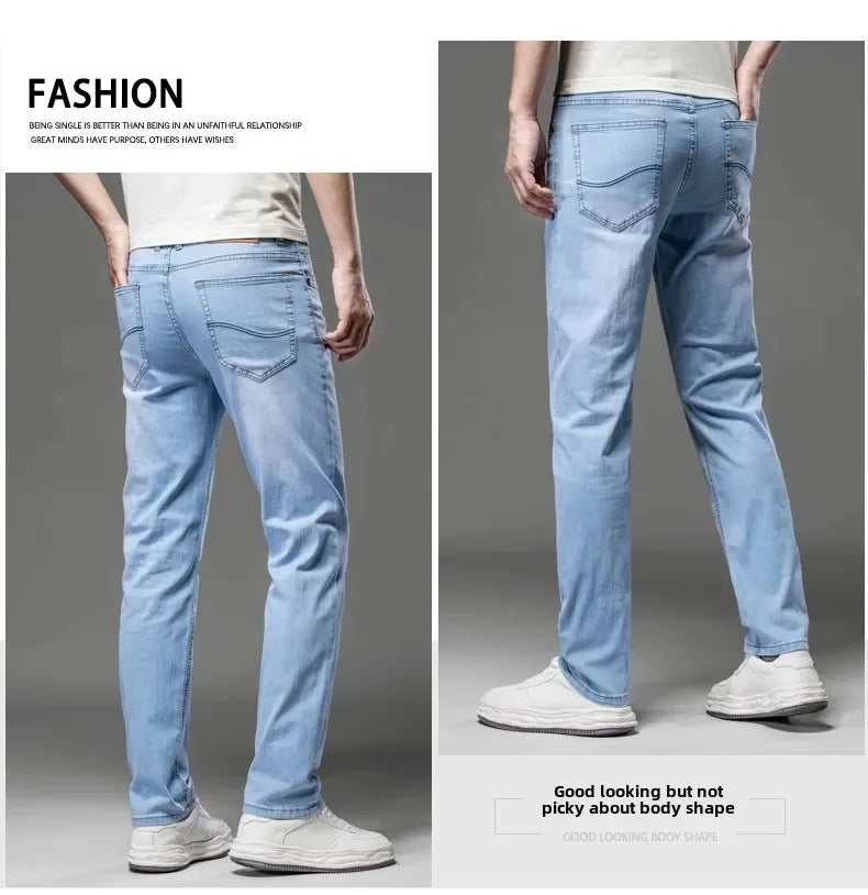 2025 Brand Jeans Summer Style Utr Thin Light  Men's Jeans Fashion Male Casual Denim Men's Jeans Slim Wholesale Jeans