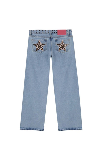 Baggy Jeans Women's Clothing Street Hip Hop Vintage High Waisted Jeans Wide Leg Casual Blue Jeans for Women Pants