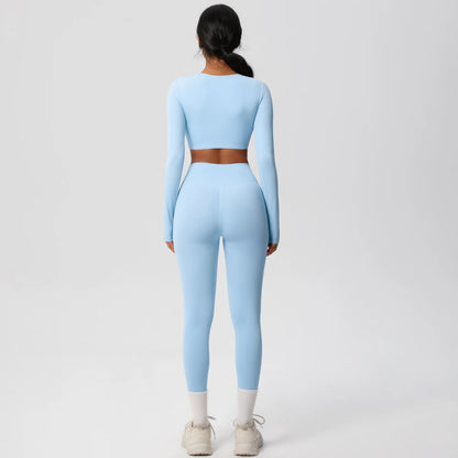 Yoga Suit Sports Set Gym Push Up Shockproof High Intensity Pilates Clothes Women Breathable Quick Drying Women's Yoga Pants