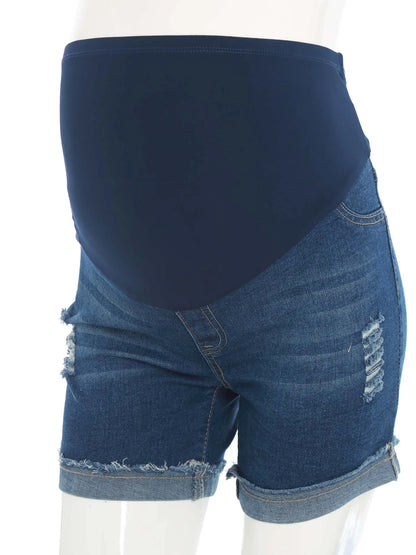 Pregnant Women High Waist Support Belly Jeans Maternity Hip Lifting Elastic Denim Pants Daily Work Wear Streetwear Loungewear