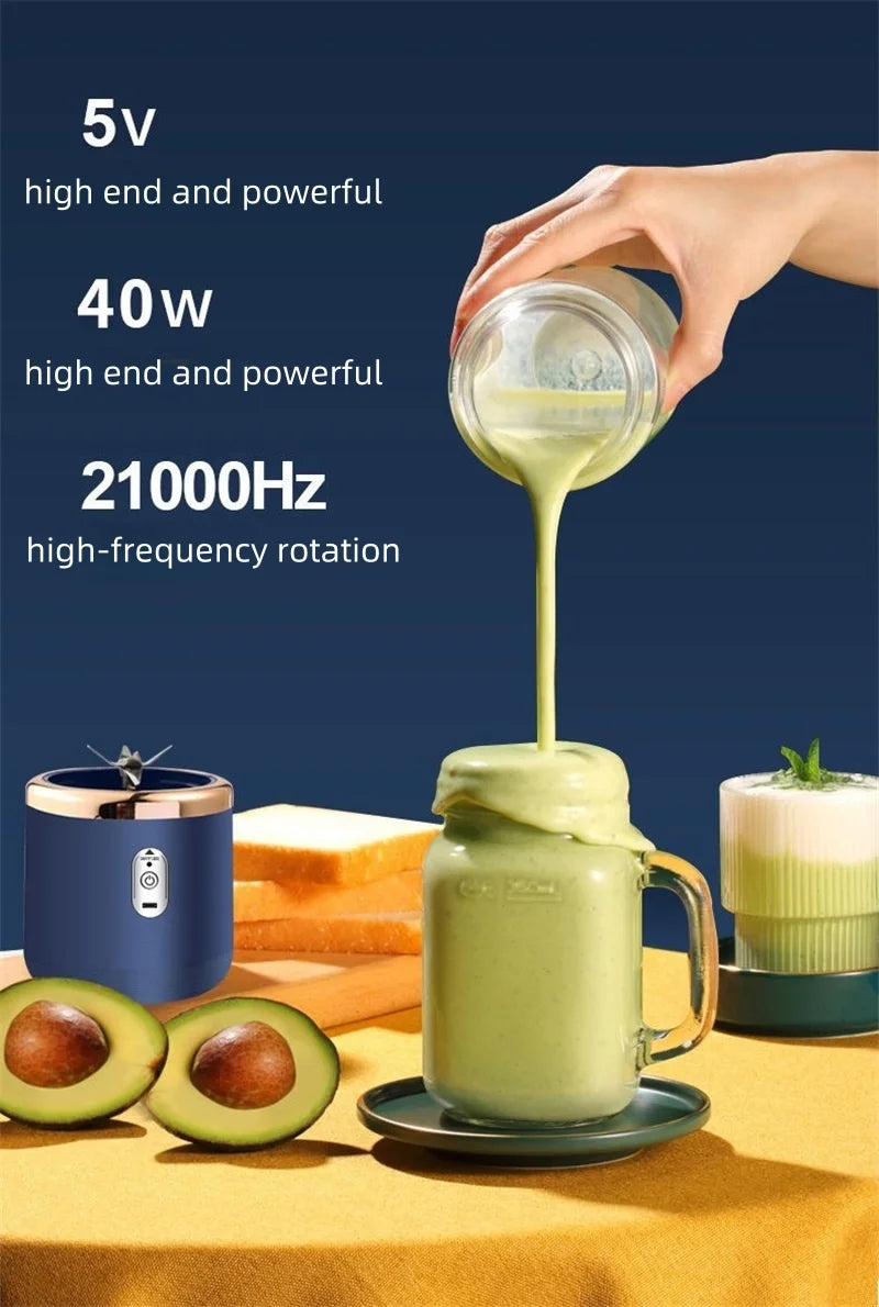 1pcs Portable Electric Juicers Sport Juice Cup Multifunction Fruit Vegetable Food Mixers Milkshake Make Blender Rechargeable