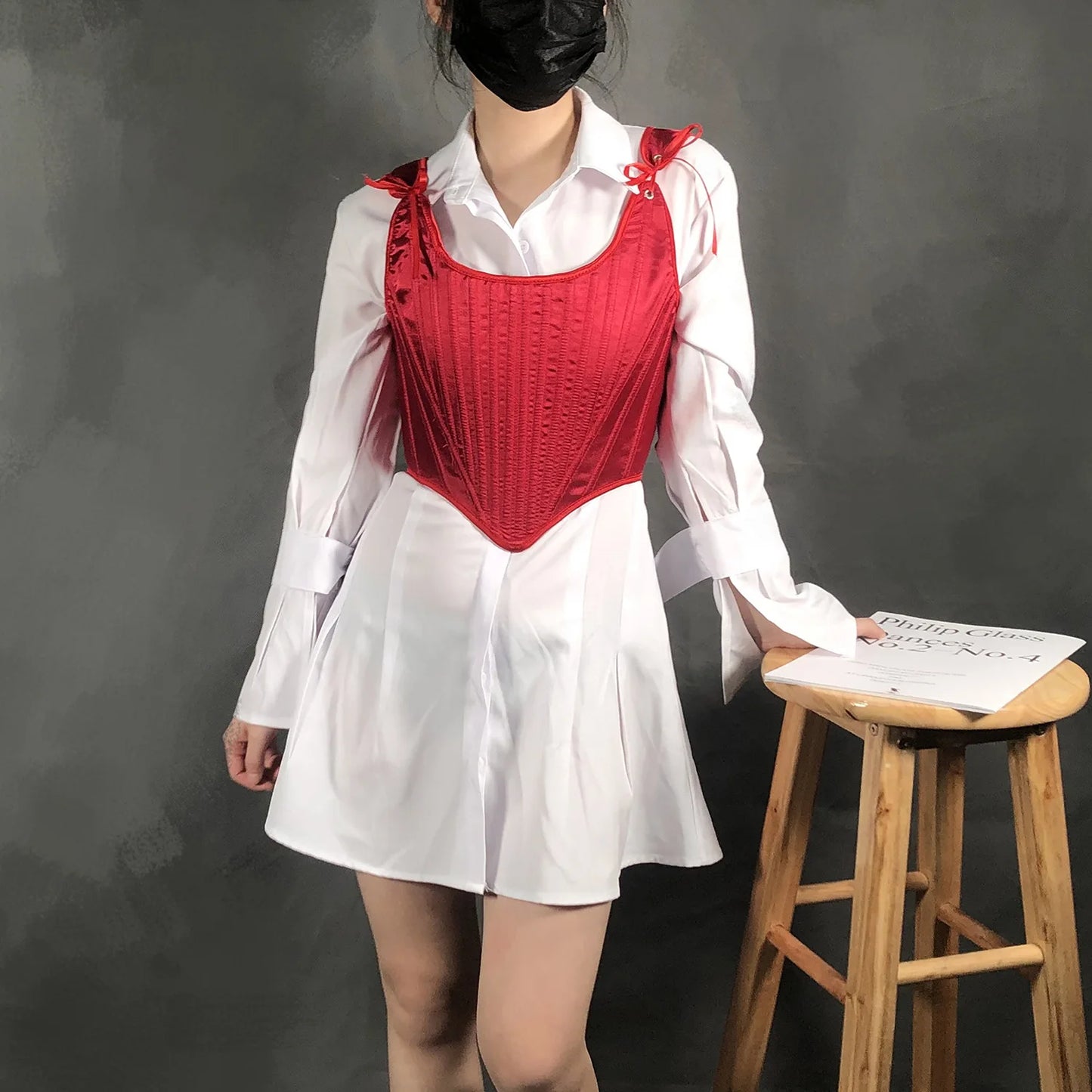 Corset Tops for Women Renaissance Boned Overbust Bustier Corset Top