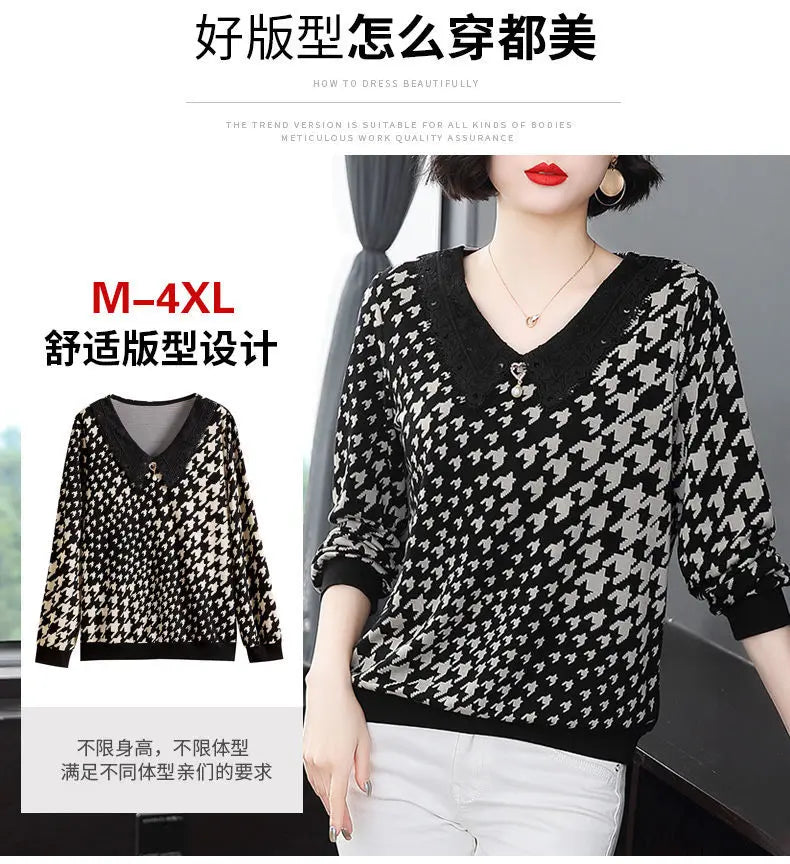 Spring Autumn Tops for Women with Elegant and Stylish Base Layer