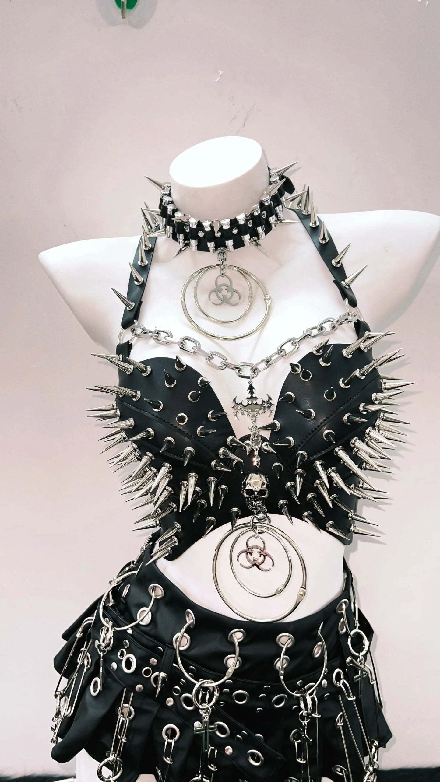 Rivet Tank Tops  Gothic Tank Tops Punk Tank Tops y2k clothes y2k crop top gothic clothes Skull top vintage tops  y2k fashion