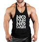 Gym Clothing Mens Bodybuilding Hooded Tank Top Cotton Sleeveless Vest Sweatshirt Fitness Workout Sportswear Tops Male Suspenders