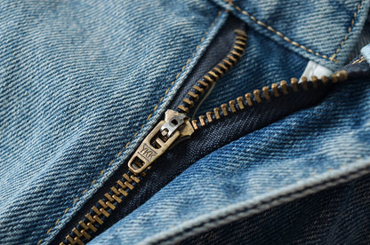 Women's Destroyed Jeans 2025 Spring Summer High Waist Loose Leg Floor-Length Distressed Denim Vintage Daily Staple