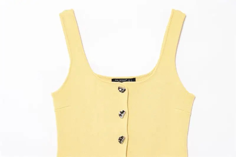 Tops Women's 2025 New Summer Knit Tops Fashion Elastic Slim Knit Elegant Holiday Young Women Tops Street Chic Student Camis Tops